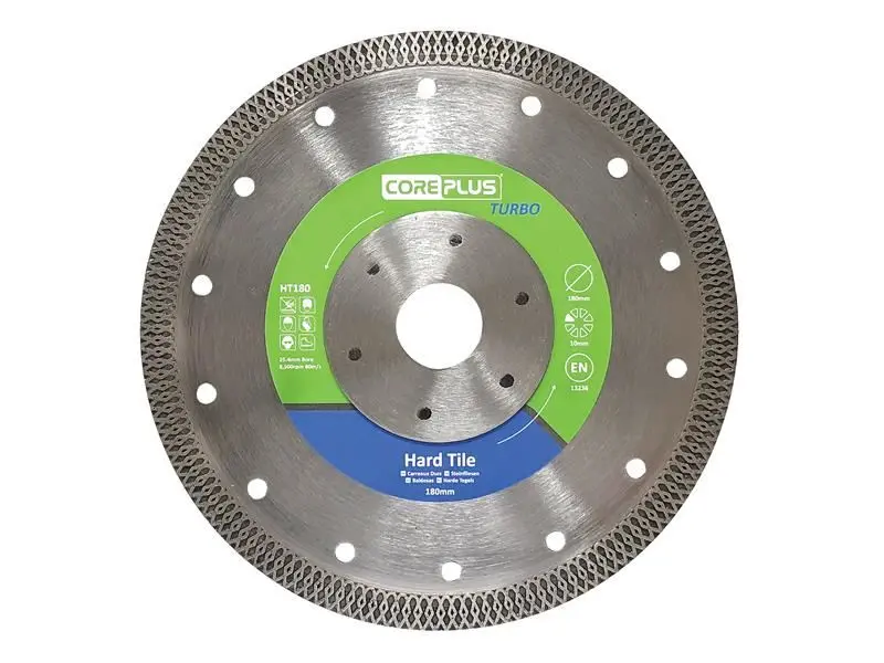CorePlus HT180 Hard Tile Turbo Diamond Blade, 180mm
