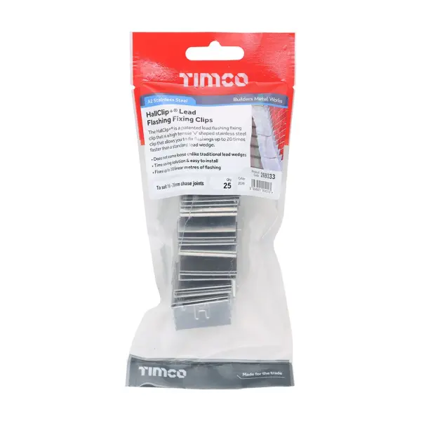 Timco HallClip+ Klip Flashing Plumbum 16-26mm (Pek 25)