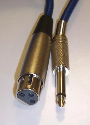 SOUNDLAB Καλώδιο XLR σε 6.35mm Mono Jack, Μαύρο, 6m