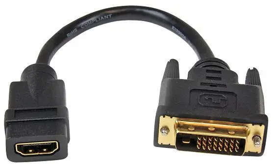 STARTECH HDMI to DVI-D Adapter, 0.2m Black