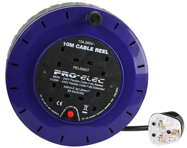 Pro ELEC - Bobine à 4 prises, 10m, 240V