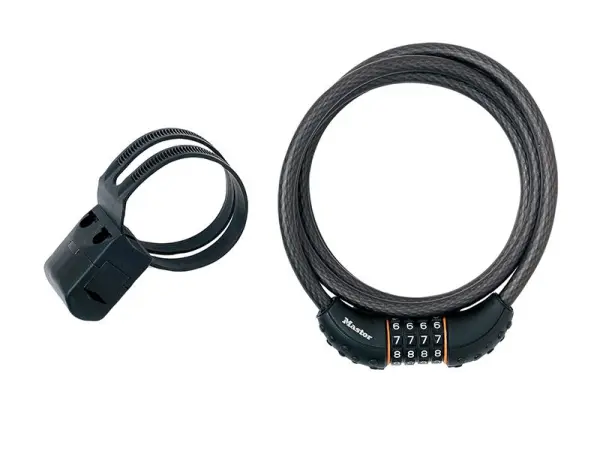 Master Lock Cavo Combinazione Acciaio Intrecciato 10mm Nero 1.8m