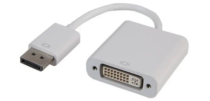 PRO SIGNAL DisplayPort 轉 DVI 轉接器 公對母 白色
