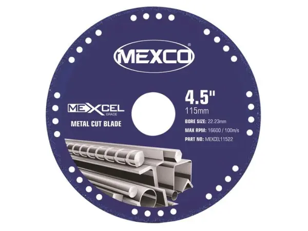 MEXCO XCEL Grade Metal Cut Diamond Blade - 115 x 22mm