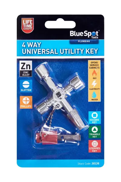Blue Spot Tools 4‑weg Universele Toegangssleutel