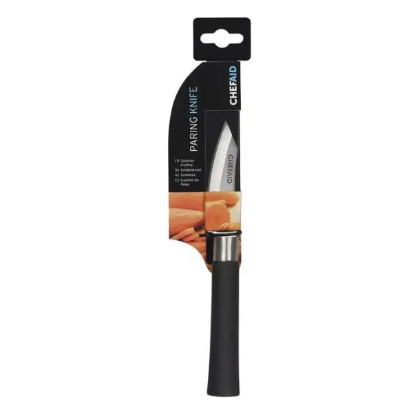 Chef Aid 3 Inch Paring Knife with Soft Grip Handle