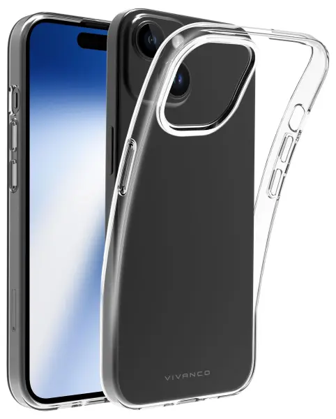 Super Slim TPU Cover for iPhone 15, Transparent — Vivanco