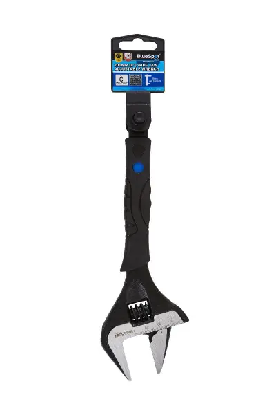 Blue Spot Tools 8寸宽口活动扳手 200毫米 碳钢可调扳手