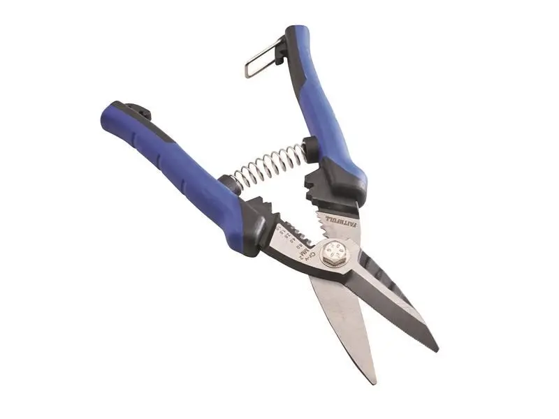 Faithfull Heavy-Duty Multi-Function Snips for Steel & PVC