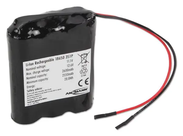 Ansmann Batteria agli Ioni di Litio 11.1V 2600mAh 3S1P