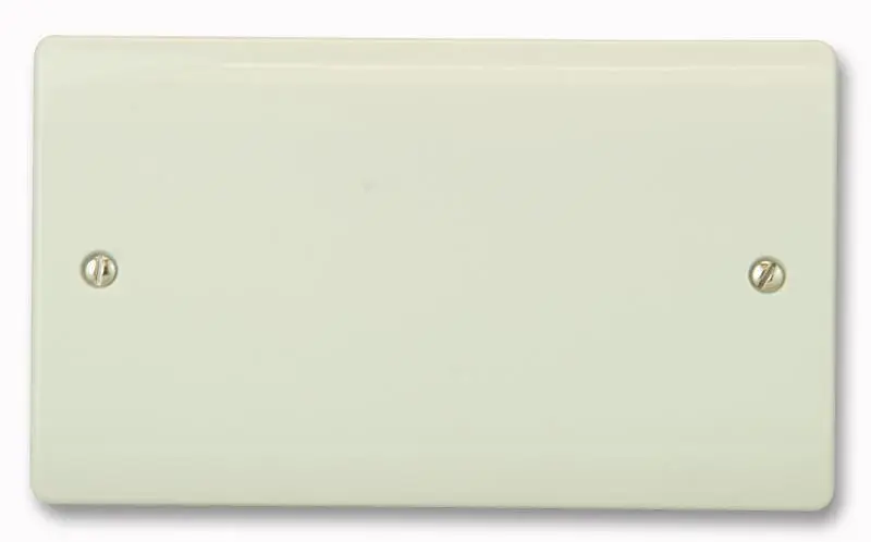 CLICK 2 Gang White Blanking Plate - Moulded Finish