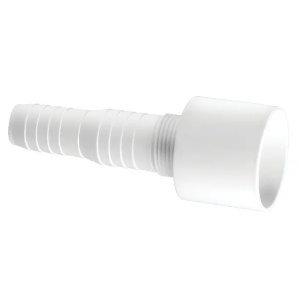 McAlpine 1½” Push-Fit Straight Nozzle, Polypropylene, White