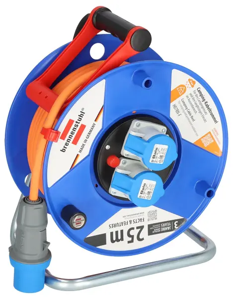 Brennenstuhl 2-Gang Garant CEE 2 Cable Reel 25m IP44