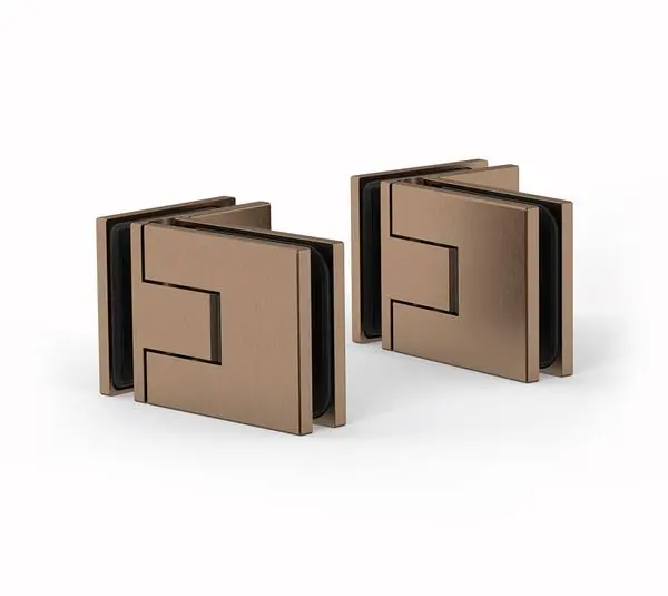 Bohle - Juna Glass-Glass 90° Zawias do drzwi prysznicowych - Miedziowany