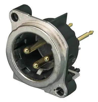 NEUTRIK - XLR插頭，3極，PCB安裝，垂直式