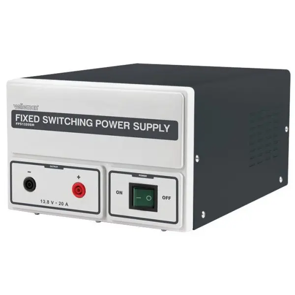 VELLEMAN Single Fixed Output DC Switching Bench Power Supply, 13.8V - 20A