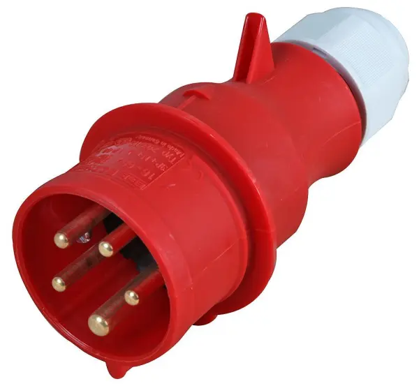 Fiche CEE à montage par câble CEENORM 16A 415V, 3P+N+E, Rouge, IP44