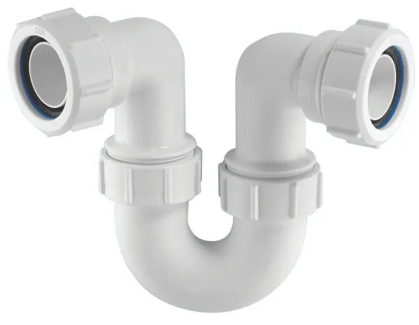 McAlpine Running P Trap, White, 40 mm