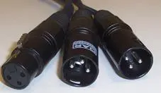 RARAION 2x Cabo Adaptador XLR Macho para Fêmea 3-Pinos, 1,5m, Preto