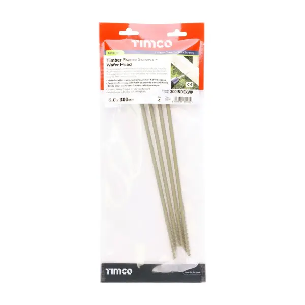 Timco 300毫米 木螺絲 8.0 X 300 綠色防鏽塗層