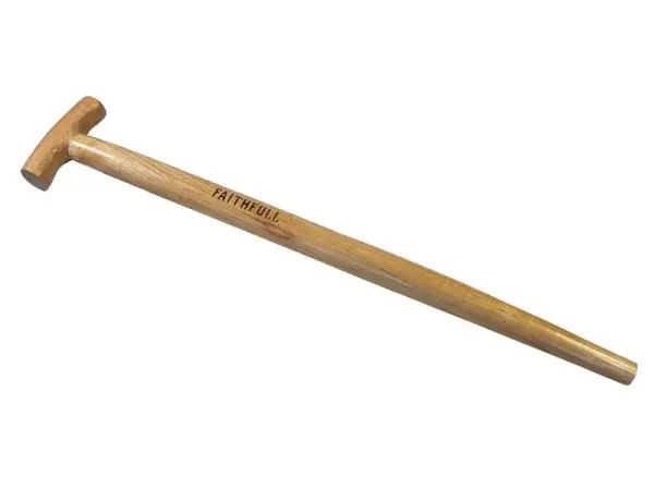Faithfull FSC Ash T Handle, Bent Taper, 28in