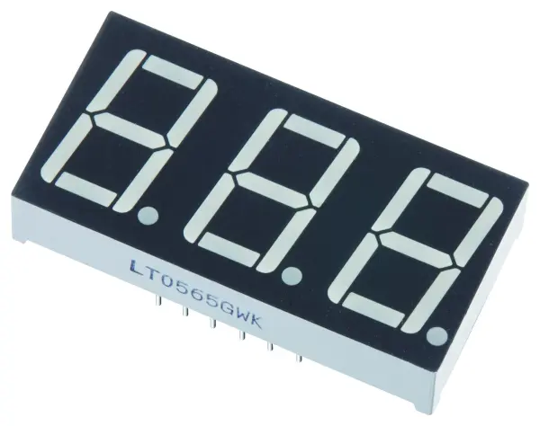 Multicomp Pro 7 Segment LED Display, Green, 3-Digit, 14.2mm