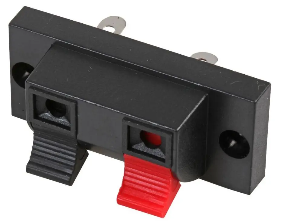 PRO SIGNAL 2-Pole Push Terminals, Panel Mount, Pack of 2