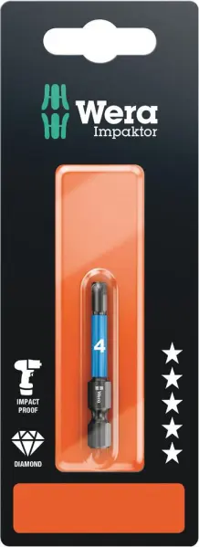 Wera 840/4 IMP DC Embouts Impaktor, 4 x 50mm