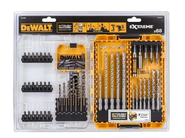 DeWalt DT70760 Mixed Drill & Bit Set, 68 Piece in TSTAK Case