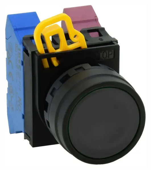 IDEC Momentary Push Button Switch Actuator, 22mm, IP65 - Black