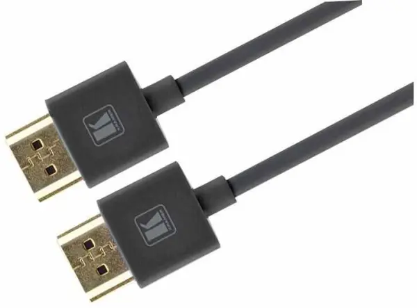 KRAMER Cabo HDMI Premium Alta Velocidade, Ultra Fino, 0.9m, Preto