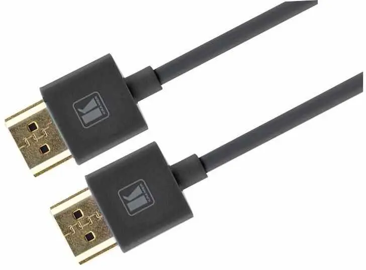 KRAMER Cavo HDMI Premium High Speed, Ultra Slim, 0.9m, Nero