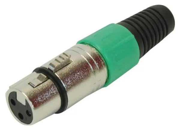 Pro Signal - Υποδοχή XLR 3-Pole με Πράσινο Strain Relief