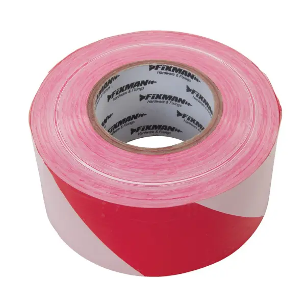 Fixman Barrier Tape, Red/White, 70mm x 500m