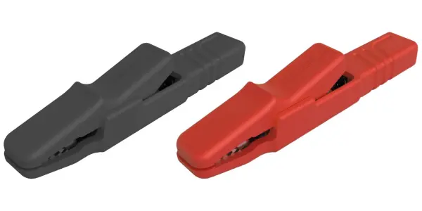 HIRSCHMANN Crocodile Clip 9.5mm 25A Black/Red Pack of 2