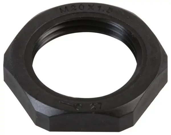 PRO POWER - Nylon Sicherungsmutter, M20, schwarz, 10er Pack