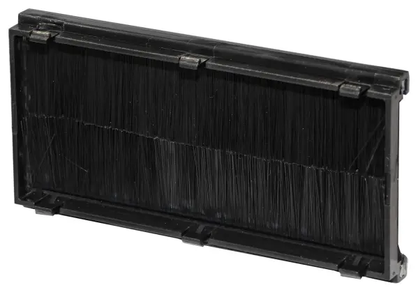 TUK 50x100mm Double Gang Brush Module for Euro Faceplate - Black