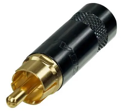REAN Gold-Plated Metal Phono Plug, Solder Termination