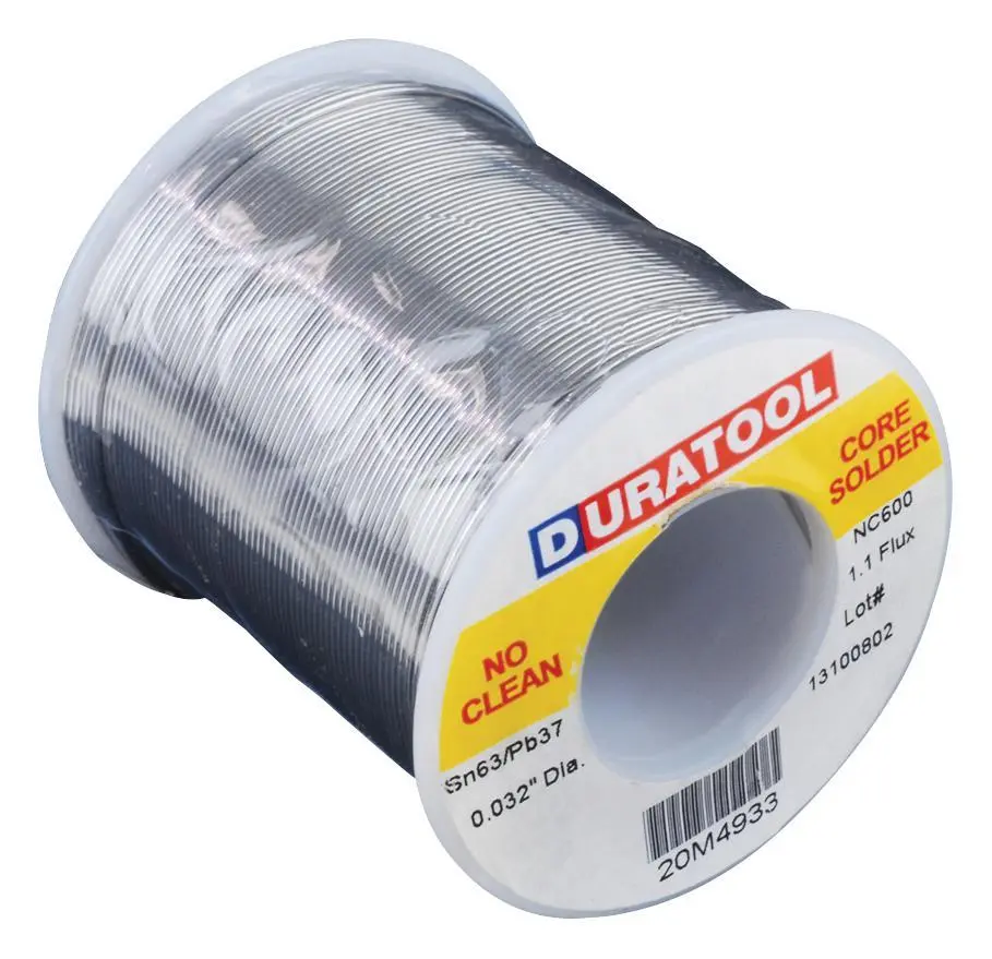 DURATOOL 고급형 납땜용 솔더 와이어 63/37, 0.81mm, 454g, 183°C