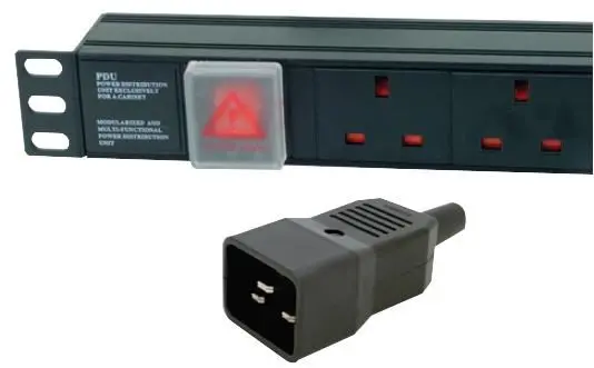 LMS Data 1U 8-Way 13A Vertical PDU with IEC C20 Plug