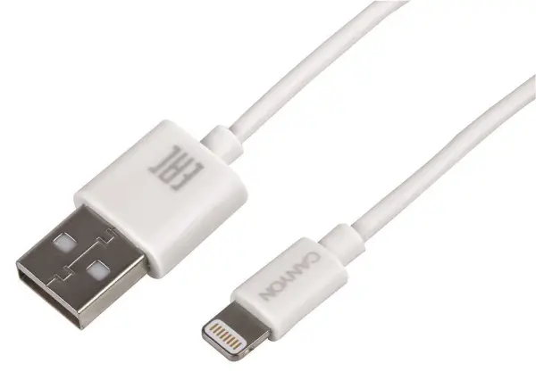 Canyon White USB to Lightning Cable, MFI Certified, 1m