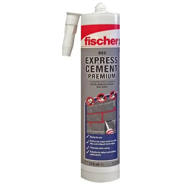 Fischer Express Cement Premium DEC Ready-to-Use Mortar, Grey, 310ml