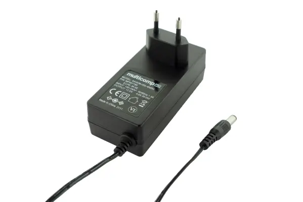MULTICOMP PRO Euro Plug AC/DC Power Supply, 2.1mm DC Plug - 5V 4A 20W