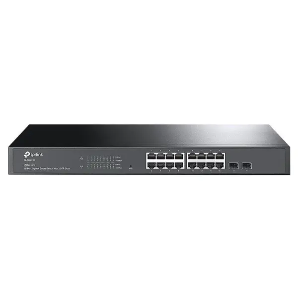 TP-Link JetStream 16 Port Gigabit PoE Smart Switch with 2 SFP Slots