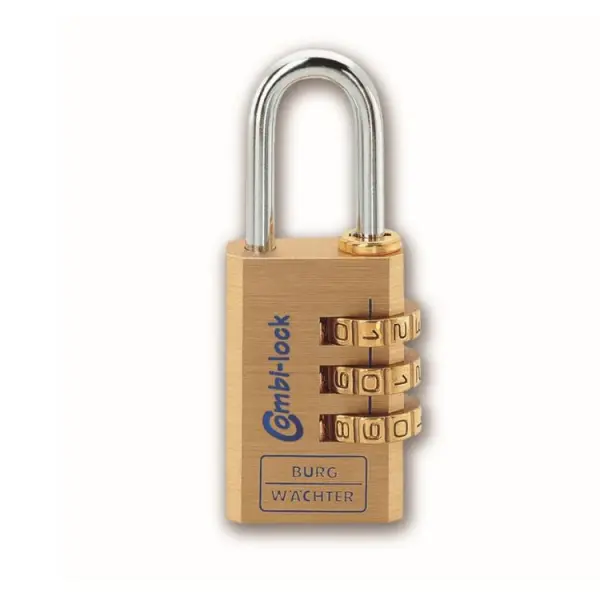 Burg Wachter Sterling Combination Padlock, 40mm, Brass & Steel
