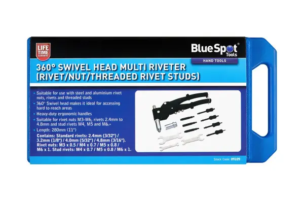 Blue Spot Tools - Rivet Multi Swivel Head 360°