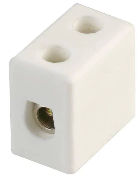 HiLo Ceramic Terminal Block, 1 Way, 15A, 1000°C