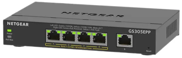NETGEAR 5-Port PoE+ Gigabit Managed Switch, 120W