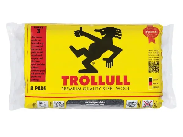 Trollull - Paille d'acier extra-large grade 3 (Lot de 8)