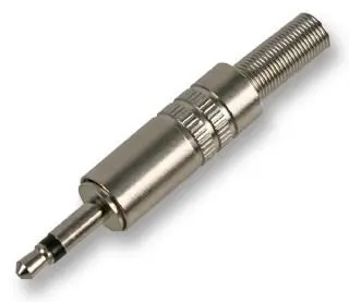 Fiche jack mono PRO SIGNAL 3,5 mm, métal, 2 pièces